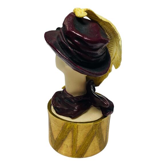 1999 Just the Right Style Feather Flair Hat Trinket Box 27401 by Raine MIB - Picture 10 of 10